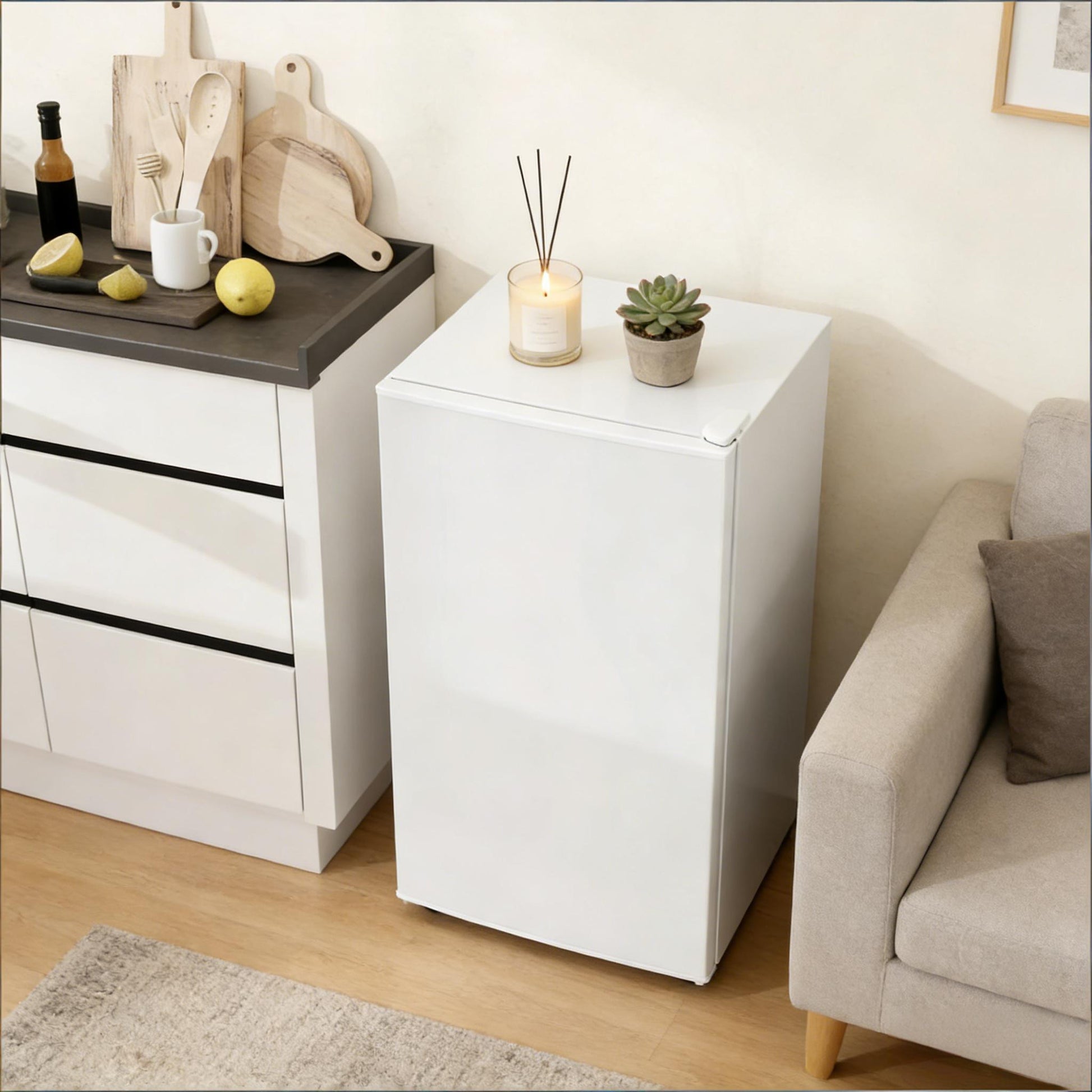 4.5 Cu. Ft. White Mini Fridge with Freezer – Compact Refrigerator for Dorm, Office & RV - 1st Choice Furniture Direct