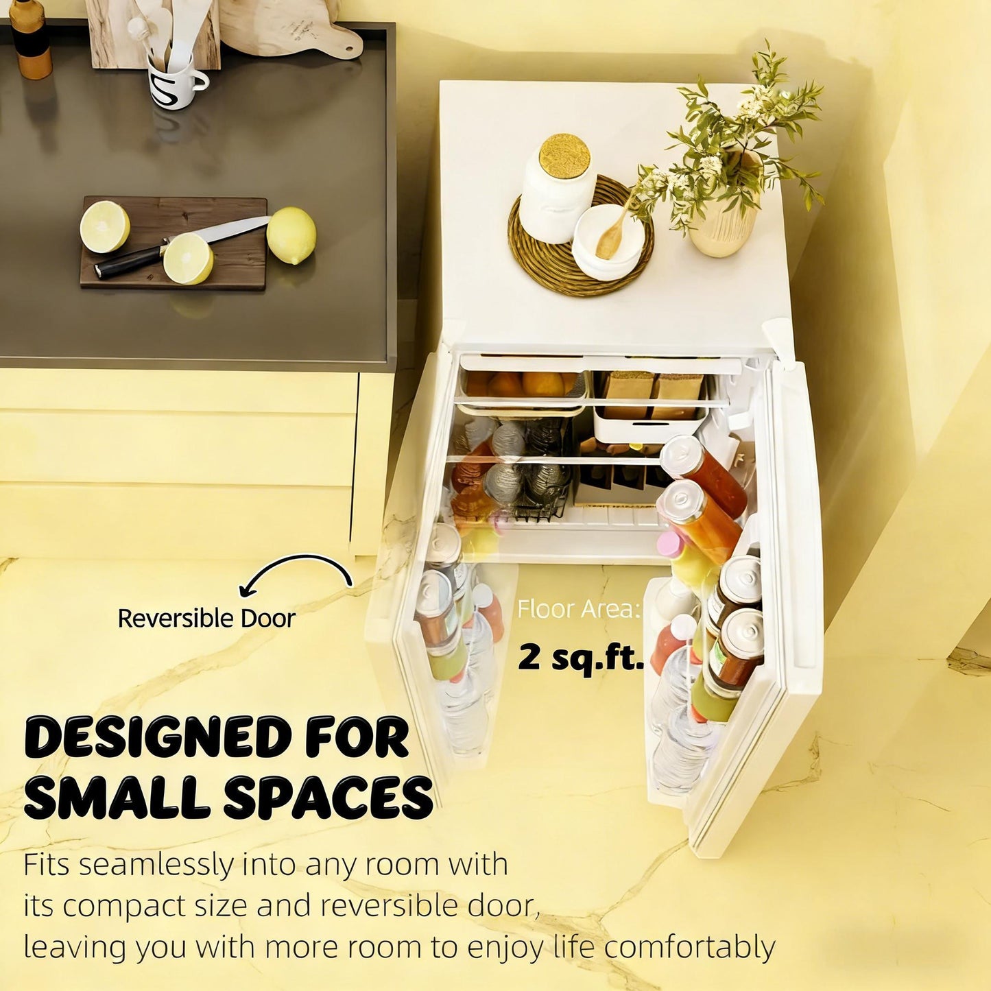 4.5 Cu. Ft. White Mini Fridge with Freezer – Compact Refrigerator for Dorm, Office & RV - 1st Choice Furniture Direct