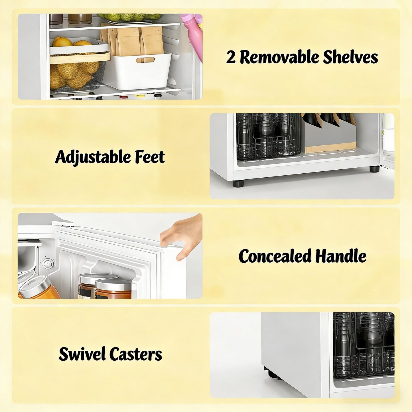 4.5 Cu. Ft. White Mini Fridge with Freezer – Compact Refrigerator for Dorm, Office & RV - 1st Choice Furniture Direct