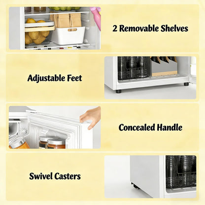 4.5 Cu. Ft. White Mini Fridge with Freezer – Compact Refrigerator for Dorm, Office & RV - 1st Choice Furniture Direct
