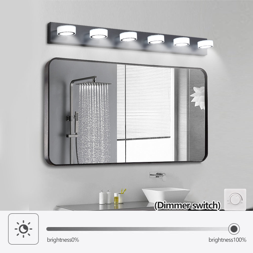 45" Modern Black LED Vanity Light | Dimmable Bathroom Fixture - 1st Choice Furniture Direct