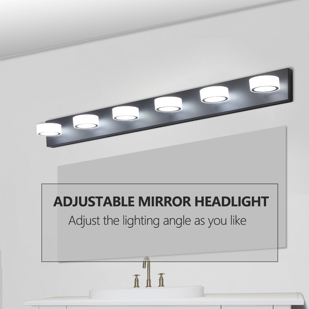 45" Modern Black LED Vanity Light | Dimmable Bathroom Fixture - 1st Choice Furniture Direct