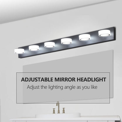 45" Modern Black LED Vanity Light | Dimmable Bathroom Fixture - 1st Choice Furniture Direct