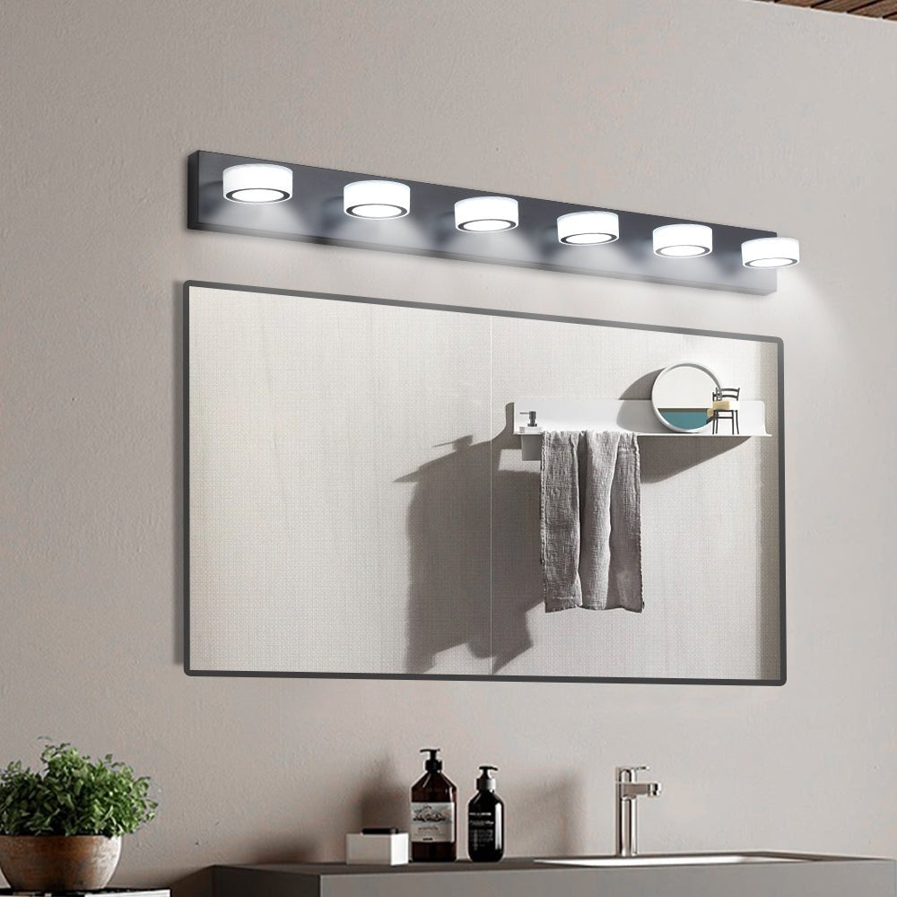 45" Modern Black LED Vanity Light | Dimmable Bathroom Fixture - 1st Choice Furniture Direct