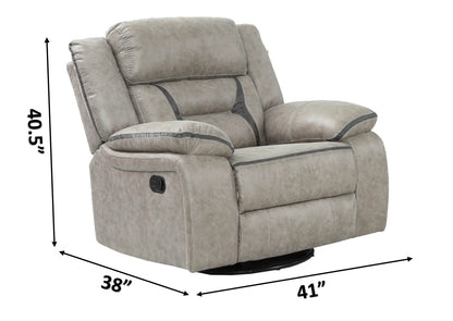 1st Choice Denali Faux Leather Upholstered Chair Made With Wood Finished in Gray