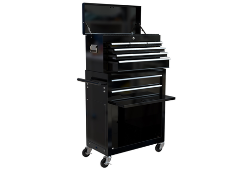 1st Choice High Capacity Rolling Tool Chest with Wheels and Drawers in Black