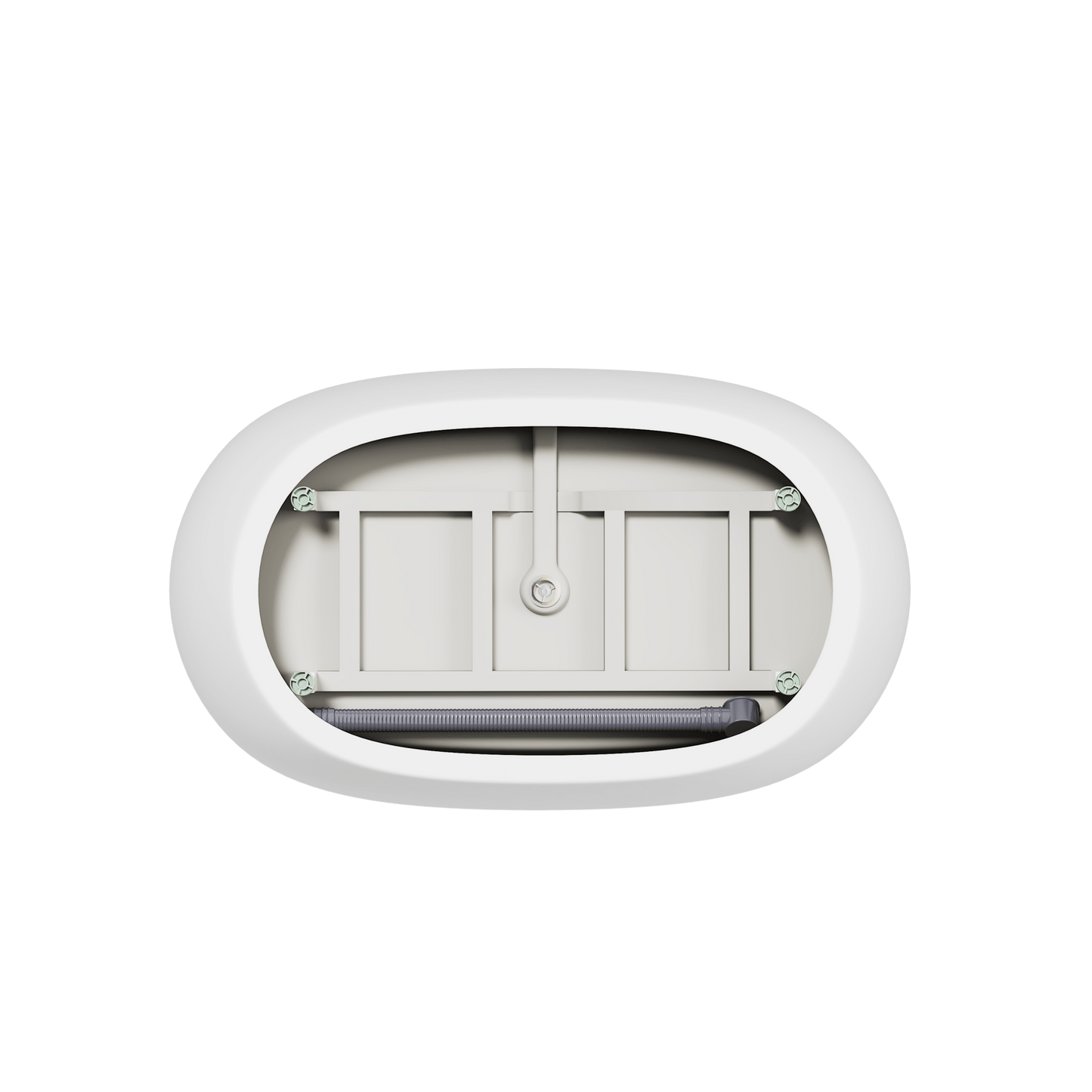 47'' Acrylic Freestanding Bathtub - Acrylic Soaking Tubs, White Bathtub, Oval Shape Freestanding Bathtub With Chrome Overflow and Pop - Up Drain CUPC Certificate - 1st Choice Furniture Direct