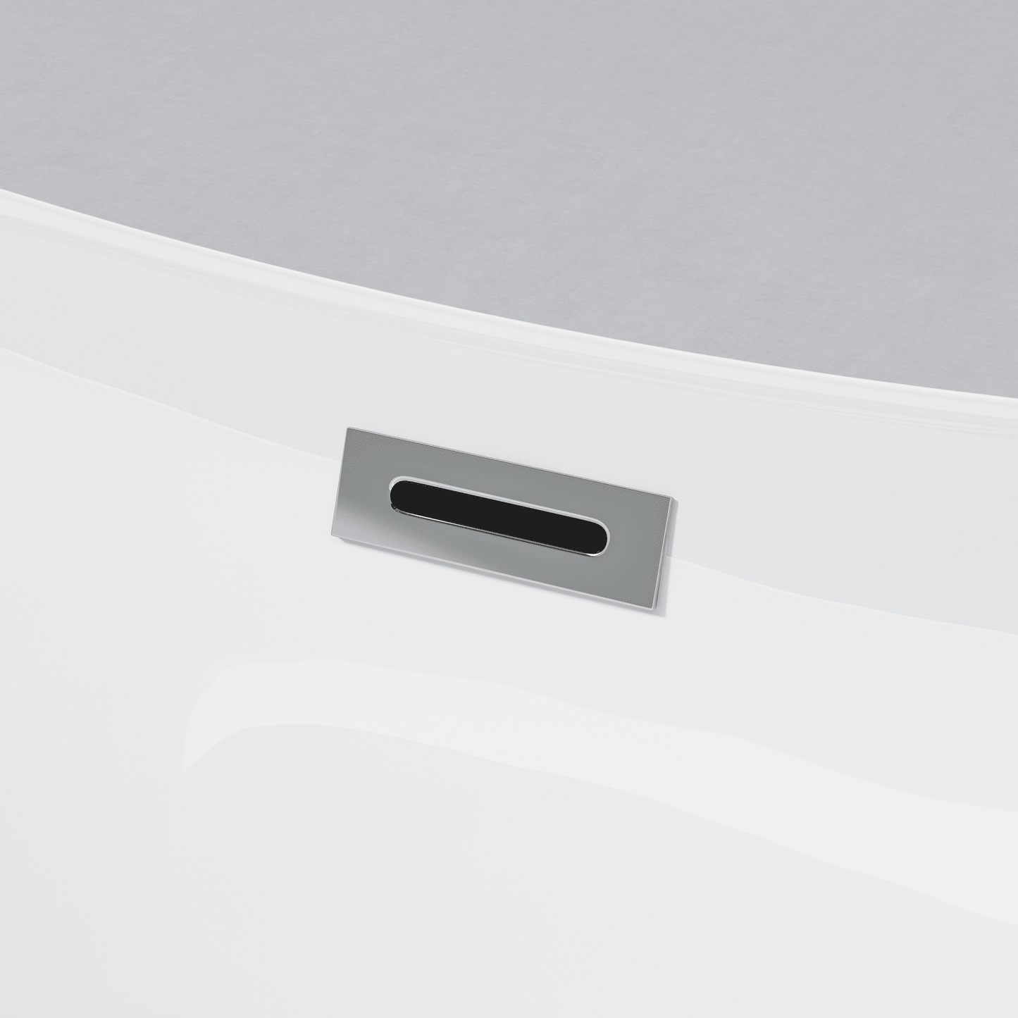 47'' Acrylic Freestanding Bathtub - Acrylic Soaking Tubs, White Bathtub, Oval Shape Freestanding Bathtub With Chrome Overflow and Pop - Up Drain CUPC Certificate - 1st Choice Furniture Direct