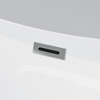 47'' Acrylic Freestanding Bathtub - Acrylic Soaking Tubs, White Bathtub, Oval Shape Freestanding Bathtub With Chrome Overflow and Pop - Up Drain CUPC Certificate - 1st Choice Furniture Direct