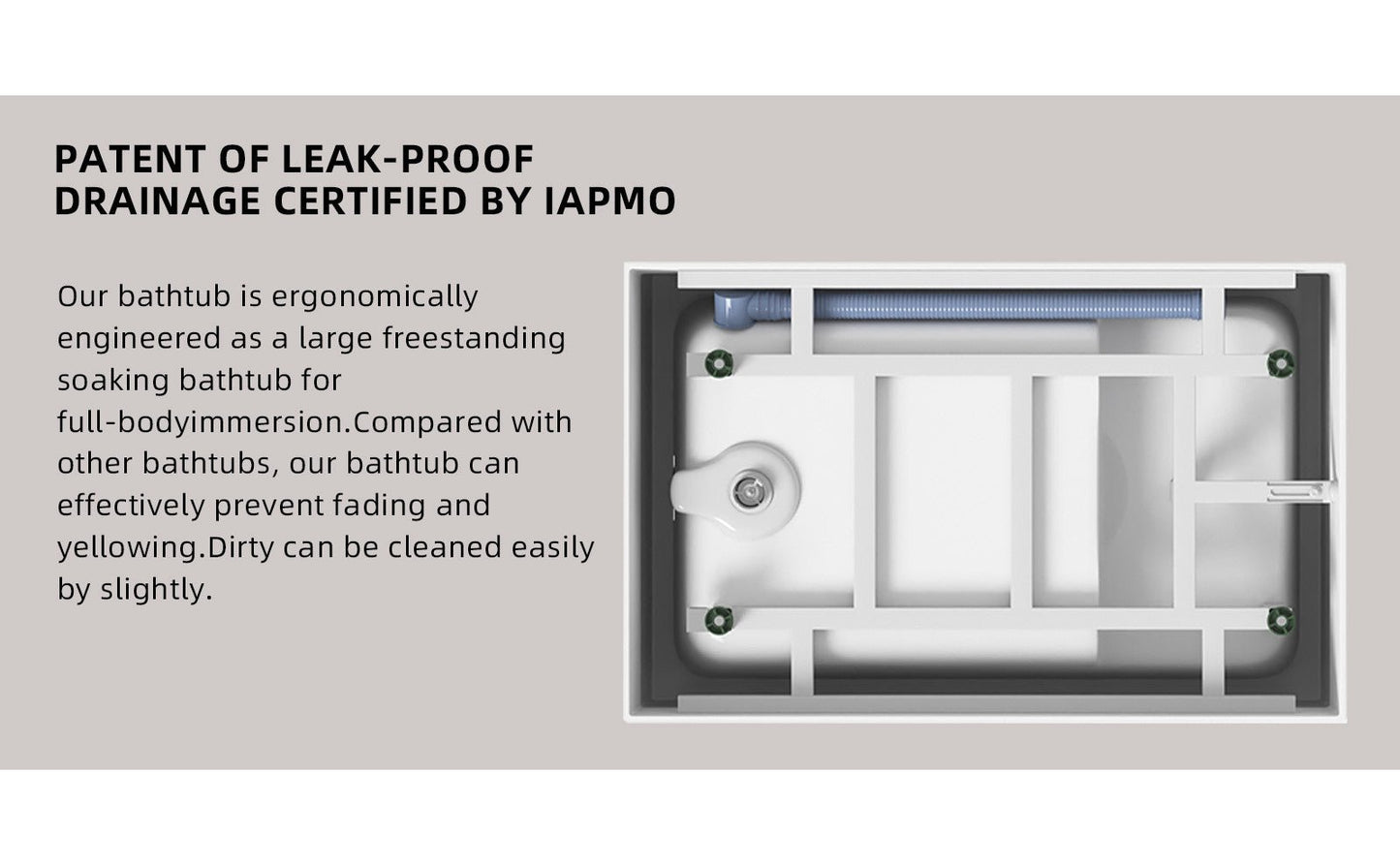 47' Acrylic Freestanding Bathtub with seat: Spacious rectangle Shape, Gloss White Finish, Chrome Overflow & Pop - Up Drain CUPC Certificate - 1st Choice Furniture Direct