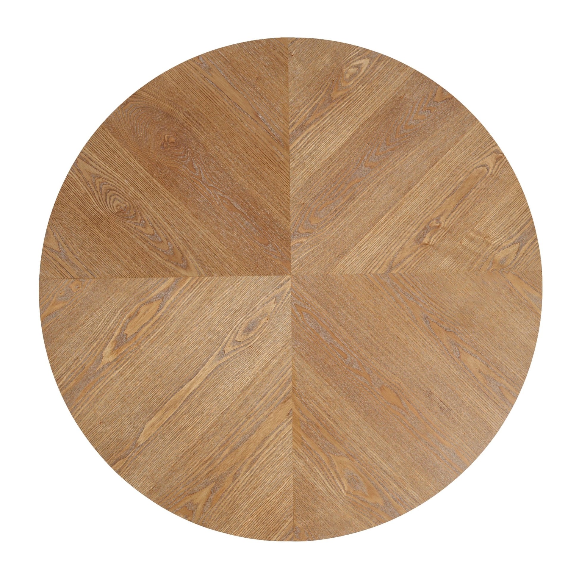 47-Inch Round Natural Pedestal Dining Table - 1st Choice Furniture Direct
