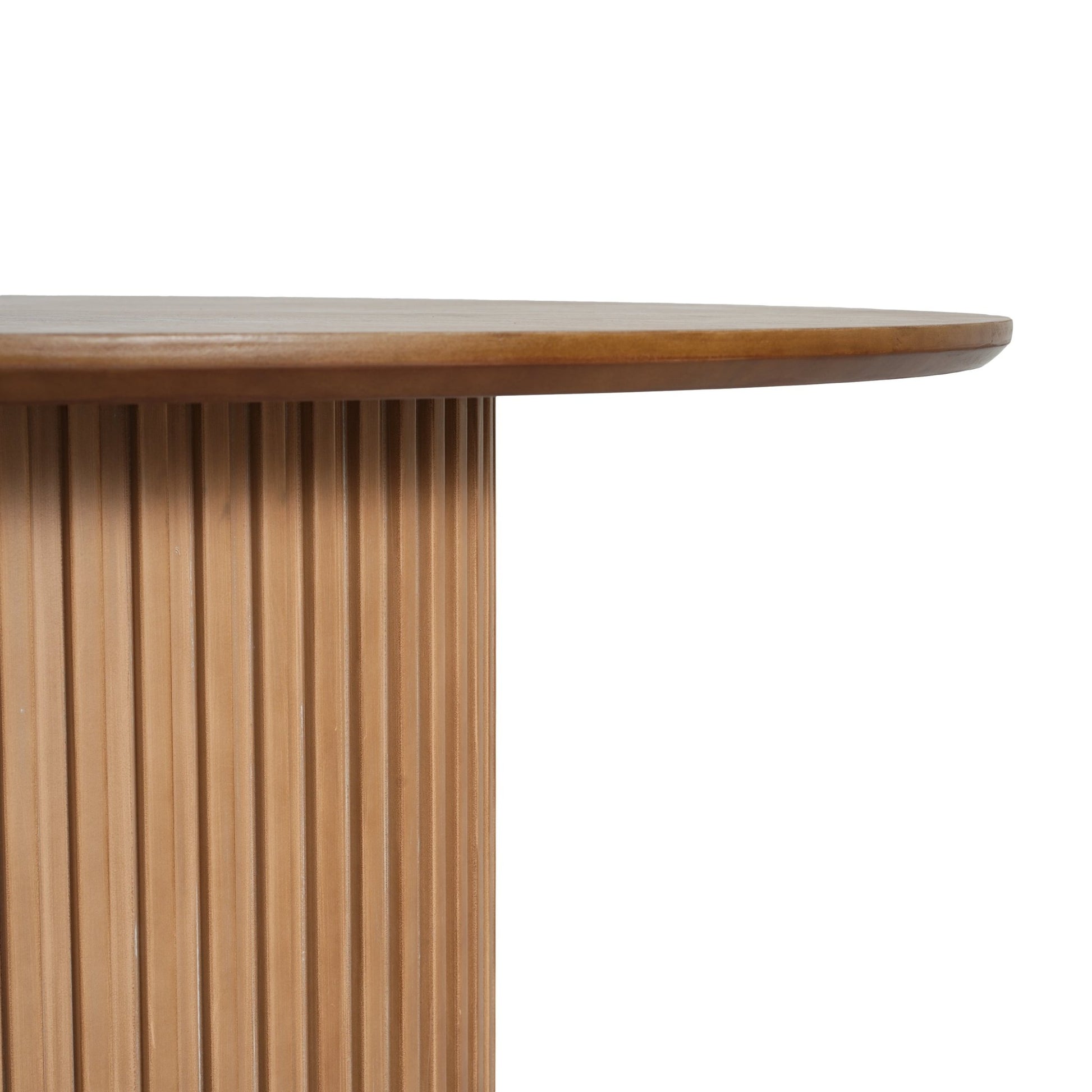 47-Inch Round Natural Pedestal Dining Table - 1st Choice Furniture Direct
