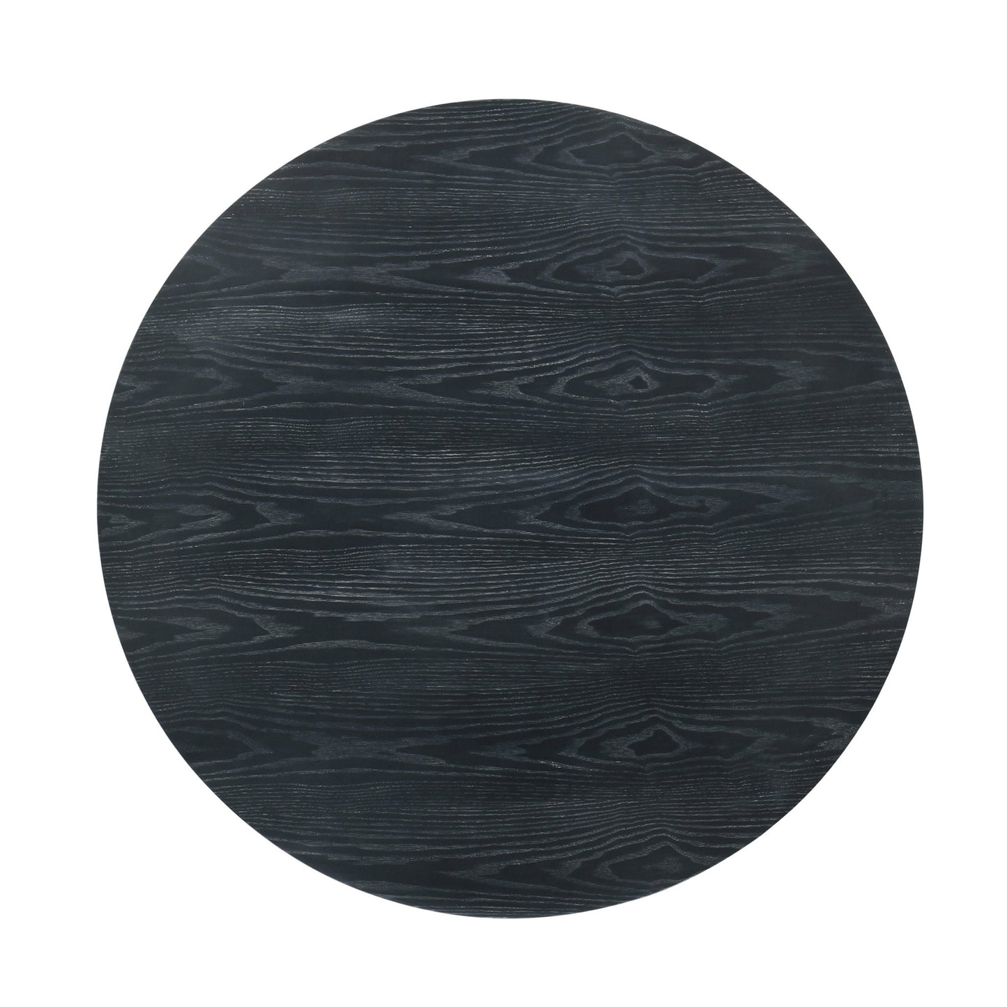 47-Inch Rustic Round Pedestal Dining Table in Charcoal Gray - 1st Choice Furniture Direct