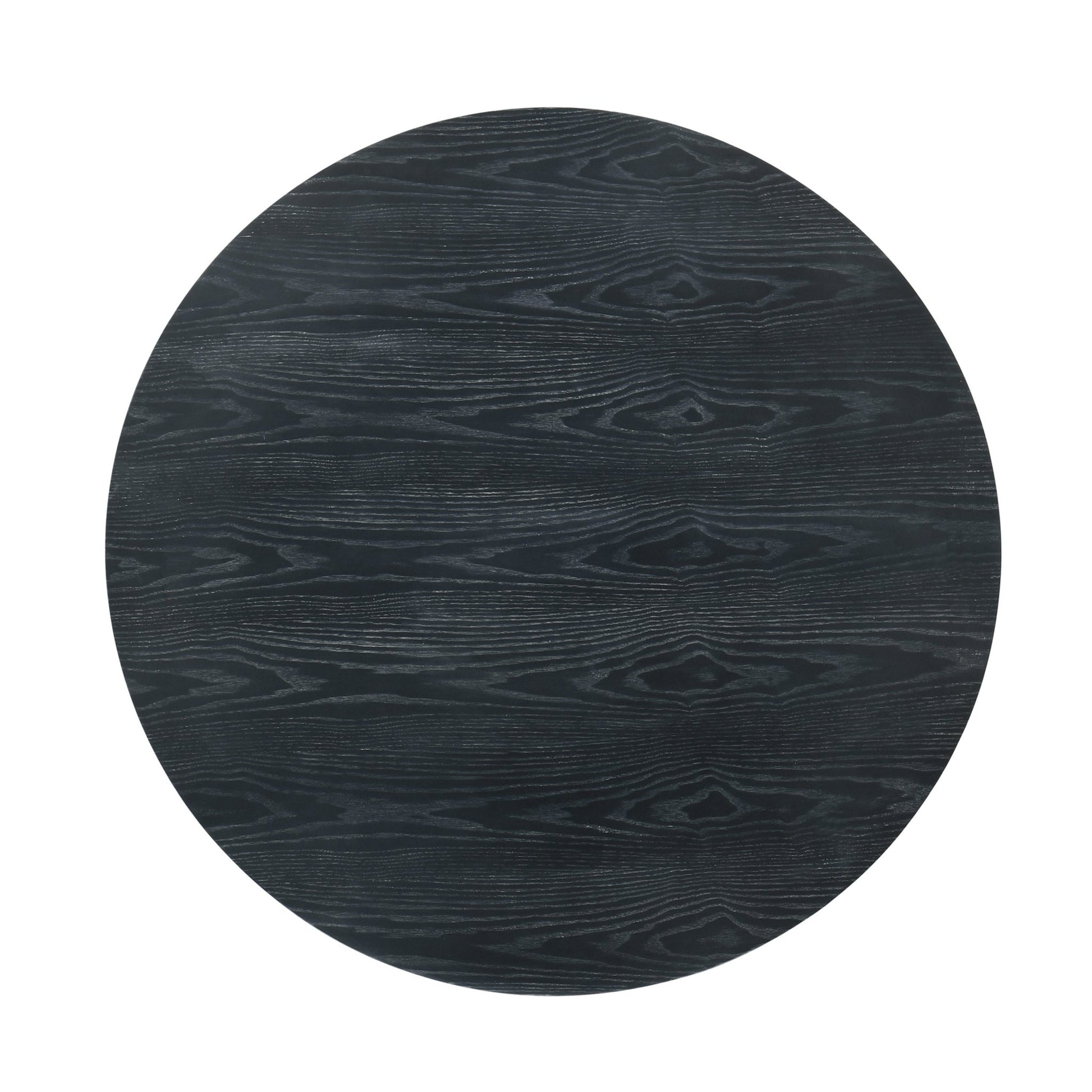 47-Inch Rustic Round Pedestal Dining Table in Charcoal Gray - 1st Choice Furniture Direct