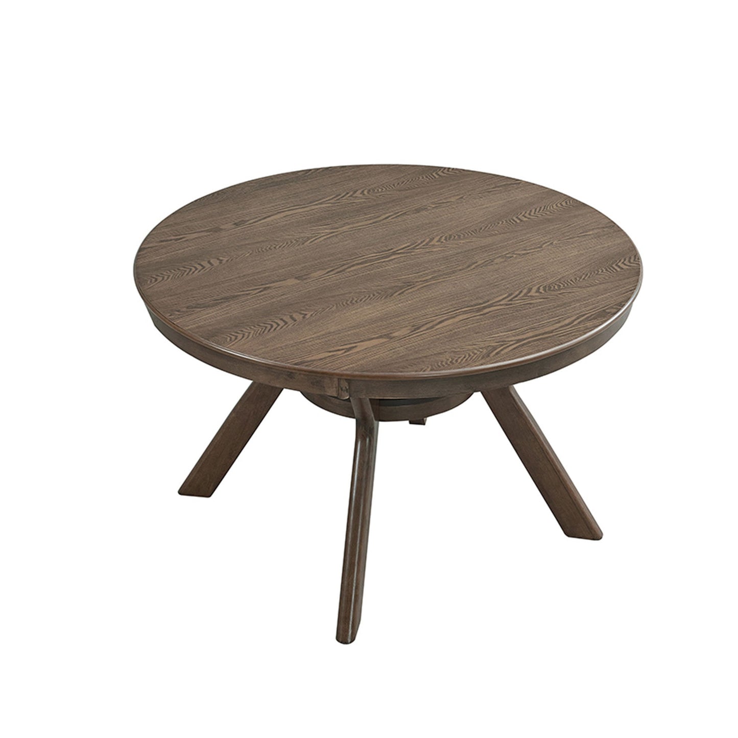 47.24''Round Rubber Wood Dining Table for 4 - 6 with Wooden Trestle Pedestal Base,Modern Kitchen Wooden Table Dinner Table for Dining Room, Living Room,Oak(1Table) - 1st Choice Furniture Direct