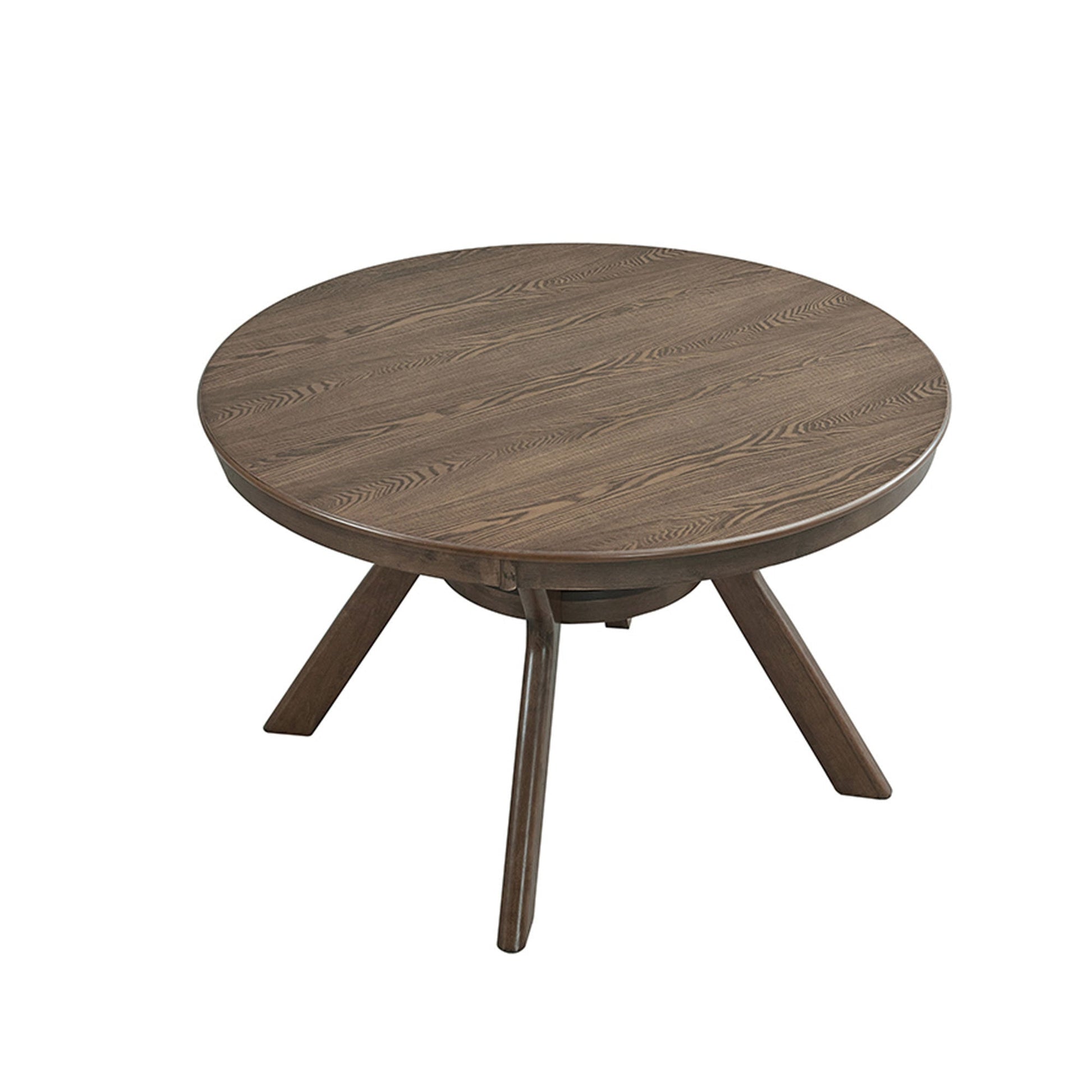 47.24''Round Rubber Wood Dining Table for 4 - 6 with Wooden Trestle Pedestal Base,Modern Kitchen Wooden Table Dinner Table for Dining Room, Living Room,Oak(1Table) - 1st Choice Furniture Direct