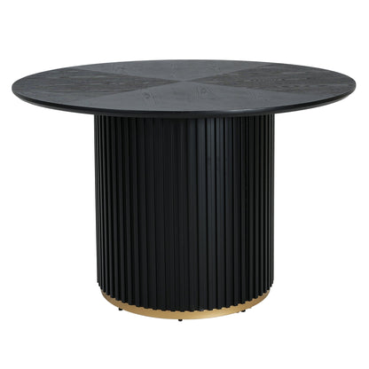 47.25' Round Pedestal Dining Table - N771P194860H_N771P194876J (Black) - 1st Choice Furniture Direct