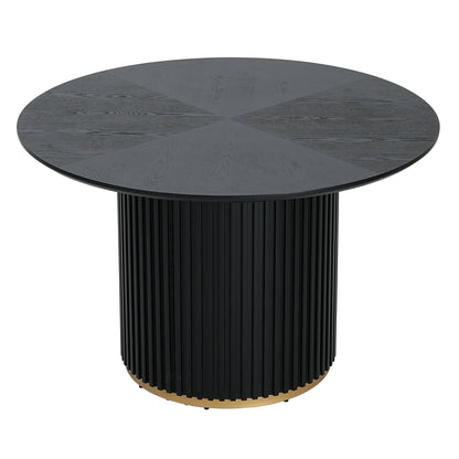 47.25' Round Pedestal Dining Table - N771P194860H_N771P194876J (Black) - 1st Choice Furniture Direct