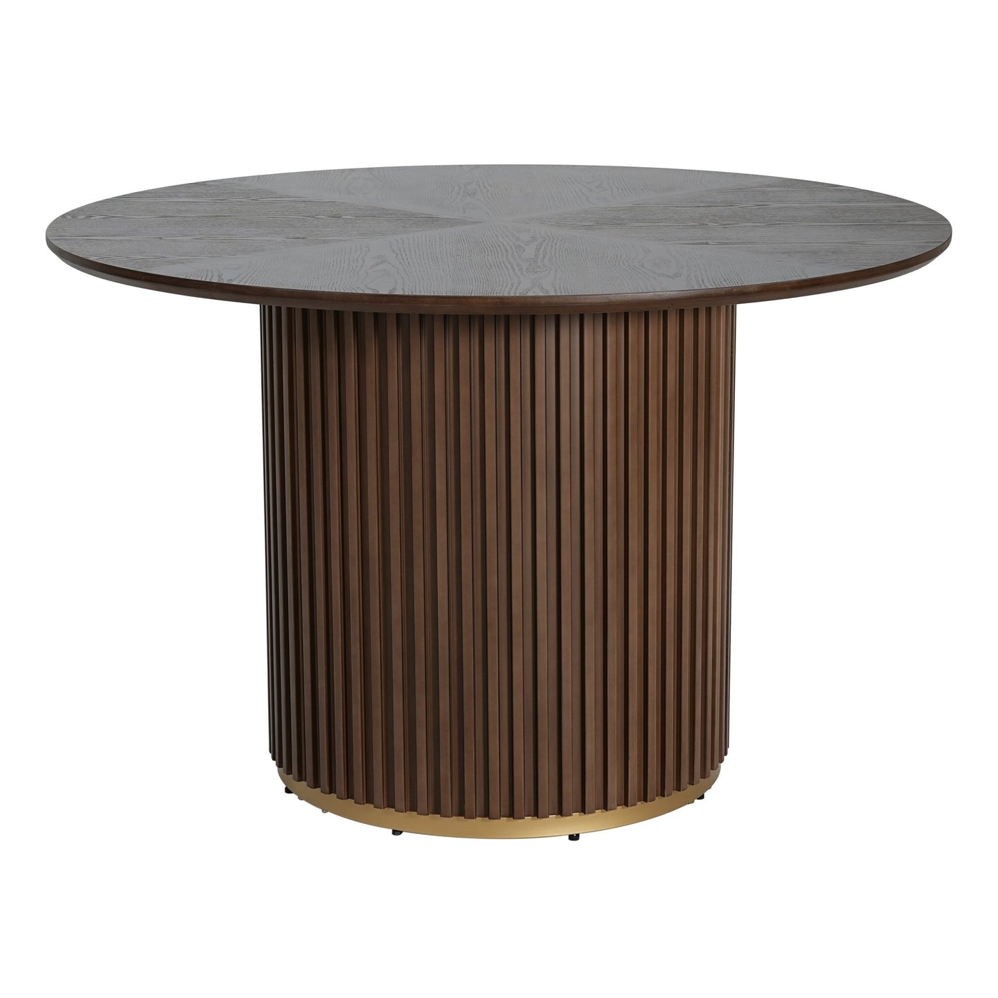 47.25' Round Pedestal Dining Table - N771P194860H_N771P194876J (Walnut) - 1st Choice Furniture Direct