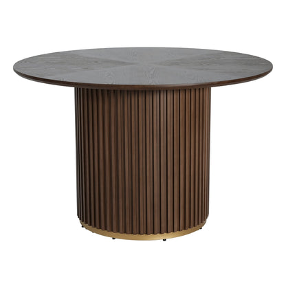 47.25' Round Pedestal Dining Table - N771P194860H_N771P194876J (Walnut) - 1st Choice Furniture Direct