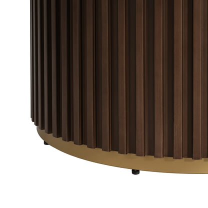 47.25' Round Pedestal Dining Table - N771P194860H_N771P194876J (Walnut) - 1st Choice Furniture Direct