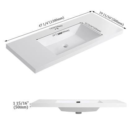 48' Bathroom Resin Sink - 1st Choice Furniture Direct