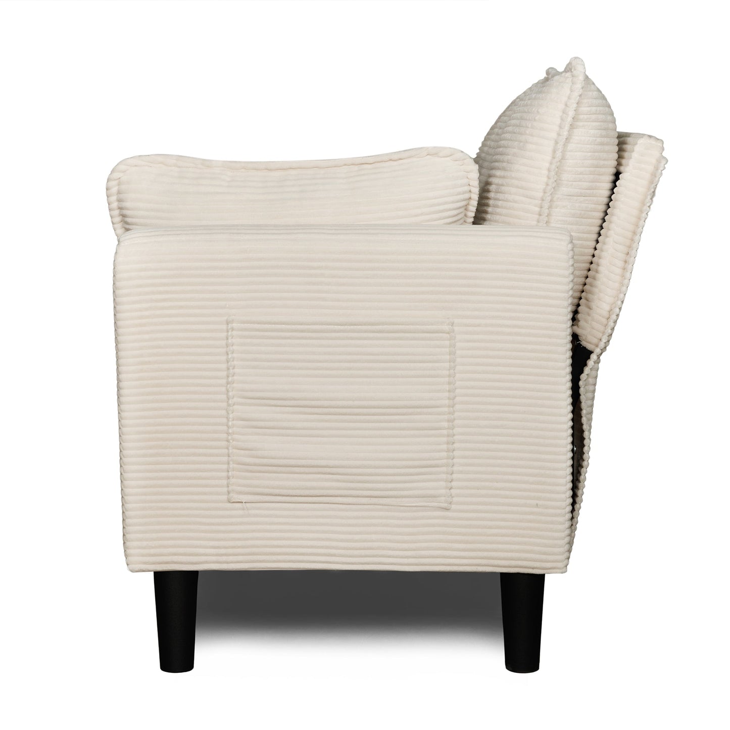 48' Soft Corduroy Loveseat Couch W/Soft Cushions,Side Storage Pocket,Sturdy Composite Board & Solid Wood Frame, High Rebound Sponge,Easy Assembly,Ideal for Living Room,Apartment,Dorm,Office. - 1st Choice Furniture Direct