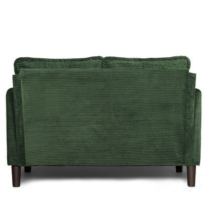 48' Soft Corduroy Loveseat Couch W/Soft Cushions,Side Storage Pocket,Sturdy Composite Board & Solid Wood Frame, High Rebound Sponge,Easy Assembly,Ideal for Living Room,Apartment,Dorm,Office. - 1st Choice Furniture Direct