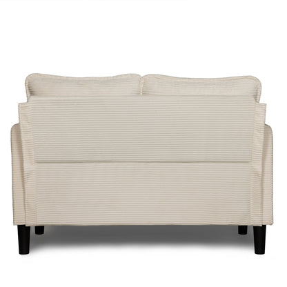 48' Soft Corduroy Loveseat Couch W/Soft Cushions,Side Storage Pocket,Sturdy Composite Board & Solid Wood Frame, High Rebound Sponge,Easy Assembly,Ideal for Living Room,Apartment,Dorm,Office. - 1st Choice Furniture Direct
