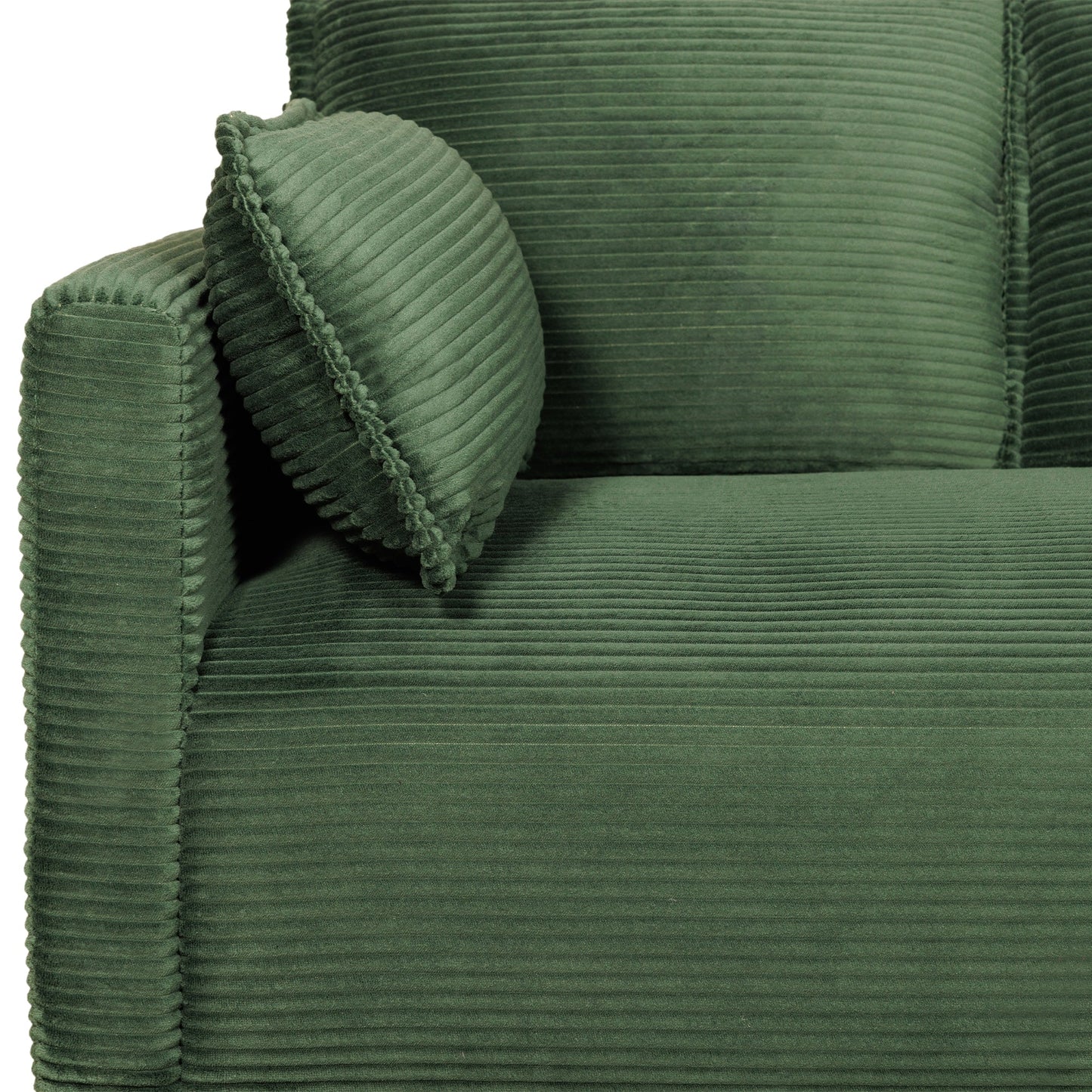 48' Soft Corduroy Loveseat Couch W/Soft Cushions,Side Storage Pocket,Sturdy Composite Board & Solid Wood Frame, High Rebound Sponge,Easy Assembly,Ideal for Living Room,Apartment,Dorm,Office. - 1st Choice Furniture Direct