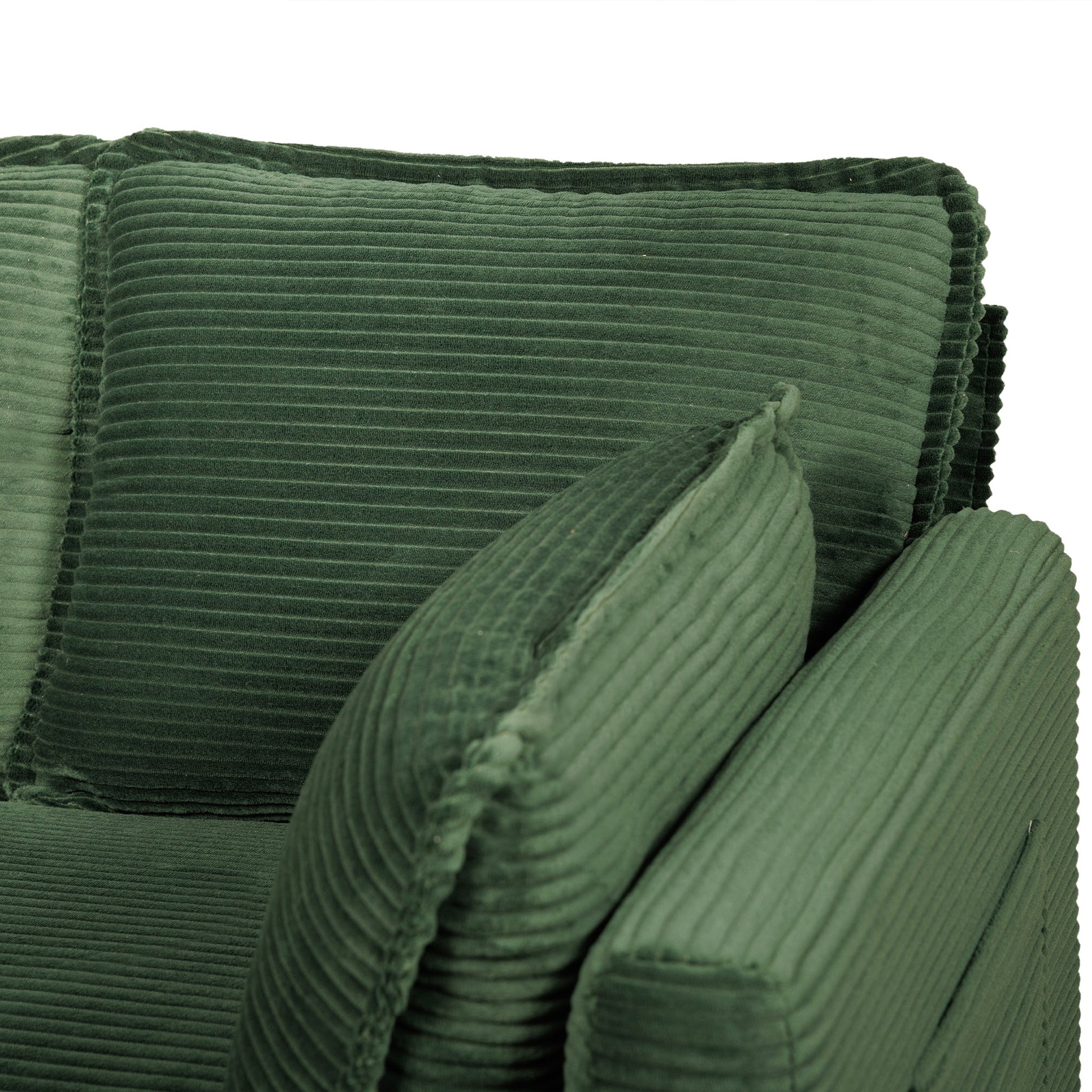 48' Soft Corduroy Loveseat Couch W/Soft Cushions,Side Storage Pocket,Sturdy Composite Board & Solid Wood Frame, High Rebound Sponge,Easy Assembly,Ideal for Living Room,Apartment,Dorm,Office. - 1st Choice Furniture Direct