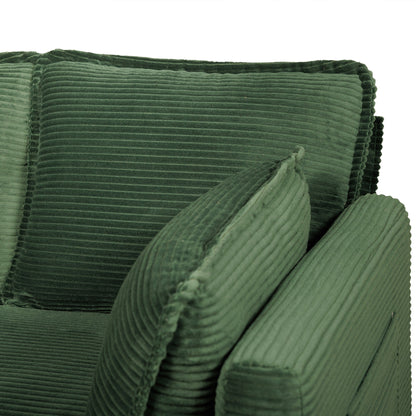 48' Soft Corduroy Loveseat Couch W/Soft Cushions,Side Storage Pocket,Sturdy Composite Board & Solid Wood Frame, High Rebound Sponge,Easy Assembly,Ideal for Living Room,Apartment,Dorm,Office. - 1st Choice Furniture Direct