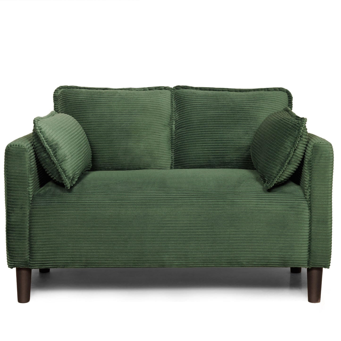 48' Soft Corduroy Loveseat Couch W/Soft Cushions,Side Storage Pocket,Sturdy Composite Board & Solid Wood Frame, High Rebound Sponge,Easy Assembly,Ideal for Living Room,Apartment,Dorm,Office. - 1st Choice Furniture Direct