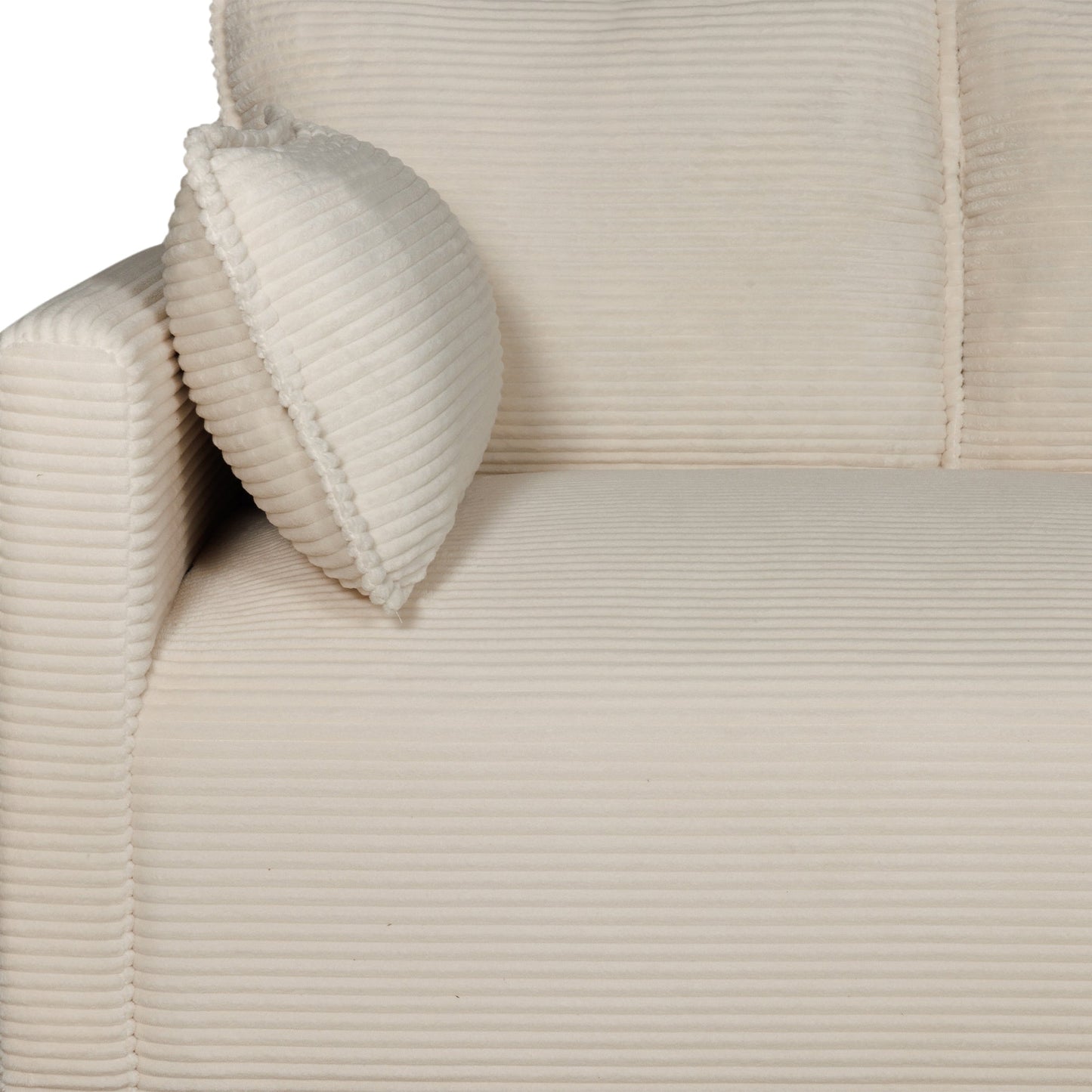 48' Soft Corduroy Loveseat Couch W/Soft Cushions,Side Storage Pocket,Sturdy Composite Board & Solid Wood Frame, High Rebound Sponge,Easy Assembly,Ideal for Living Room,Apartment,Dorm,Office. - 1st Choice Furniture Direct
