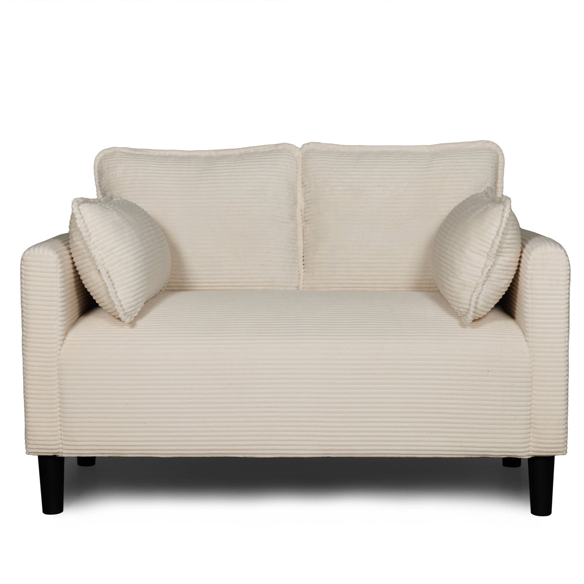 48' Soft Corduroy Loveseat Couch W/Soft Cushions,Side Storage Pocket,Sturdy Composite Board & Solid Wood Frame, High Rebound Sponge,Easy Assembly,Ideal for Living Room,Apartment,Dorm,Office. - 1st Choice Furniture Direct