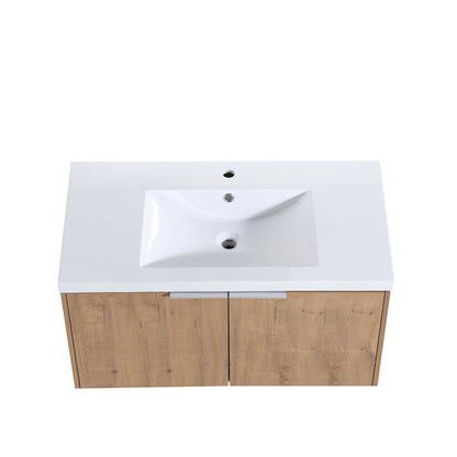 48' Wall - Mounted Bathroom Vanity With Sink and Side Cabinet, Soft Close Doors,00112IMOx2 - 0636IMO - 0612GWH Combination Cabinet(KD - Packing) - 1st Choice Furniture Direct