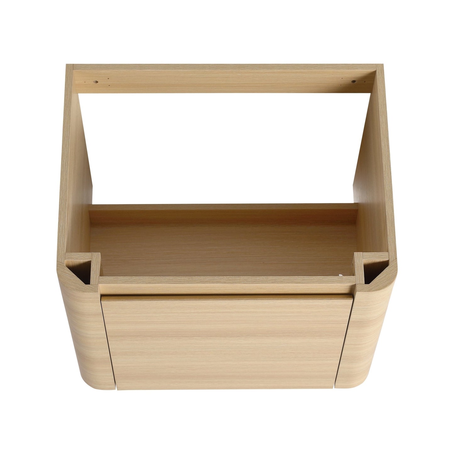 48'' Wall - Mounted Bathroom Vanity with White Ceramic Sink and 2 - Storage Shelves & 1 - Soft - Close Door, KD - Packing, Plywood, American White Oak - 1st Choice Furniture Direct