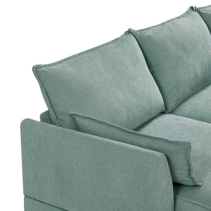 1st Choice Luxury Modern Large U-Shape Sectional Sofa in Light Green