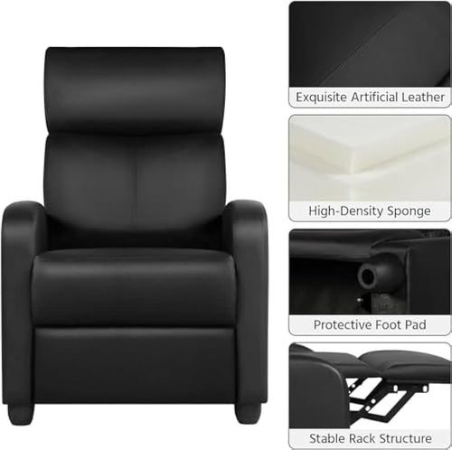 1st Choice Elegant Faux Leather Recliner  Chair