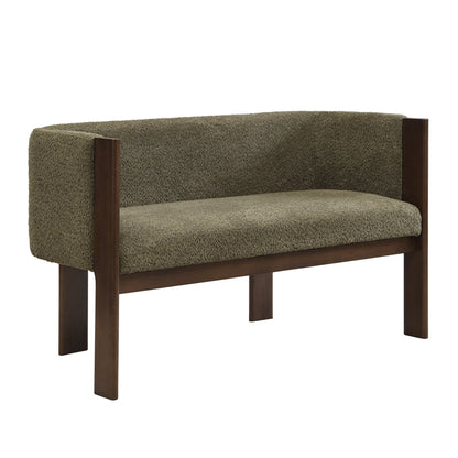 48.5' Upholstered Solid Loveseat (Walnut+Green) - 1st Choice Furniture Direct