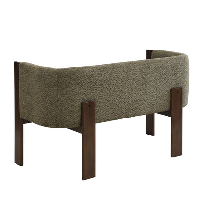 48.5' Upholstered Solid Loveseat (Walnut+Green) - 1st Choice Furniture Direct