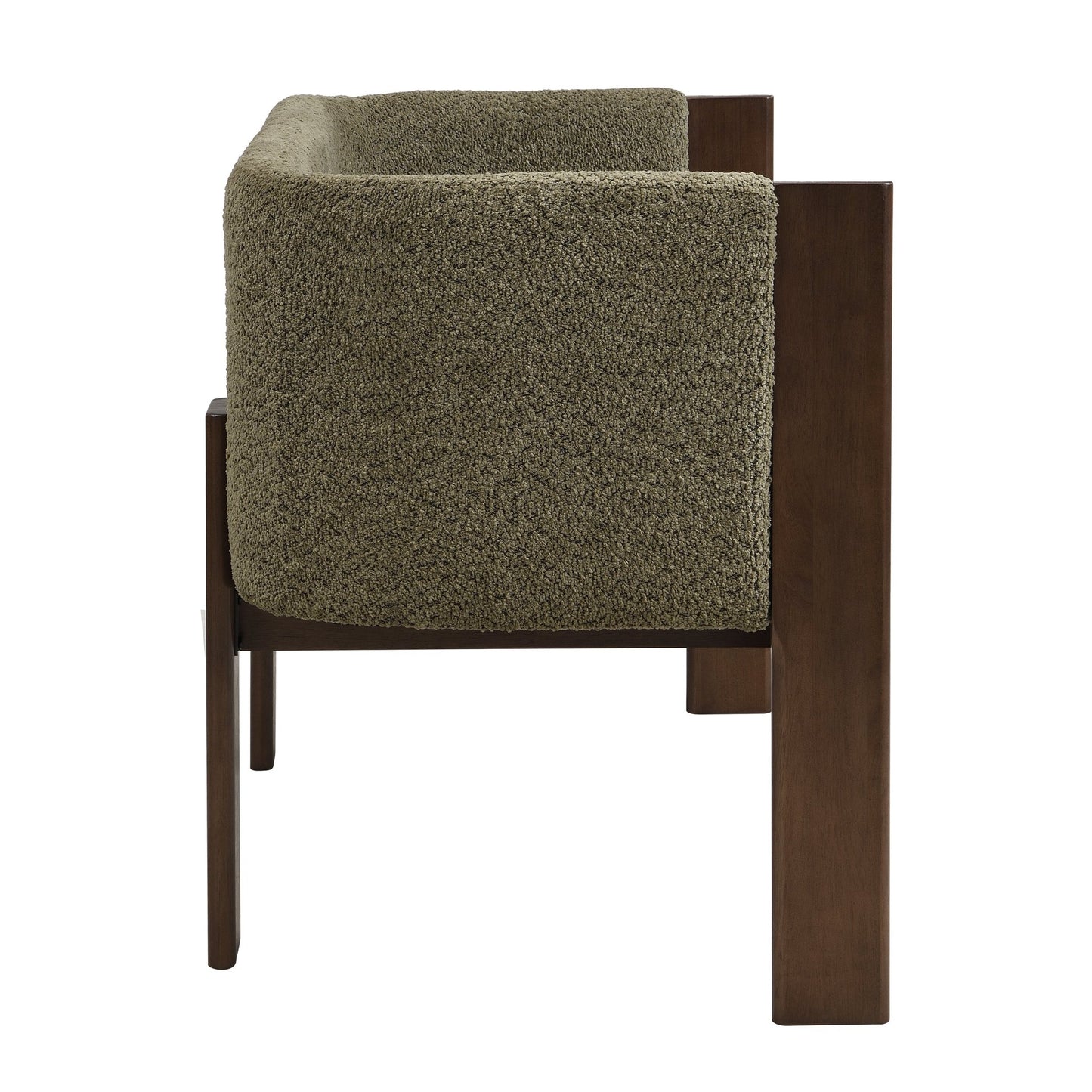 48.5' Upholstered Solid Loveseat (Walnut+Green) - 1st Choice Furniture Direct