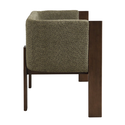 48.5' Upholstered Solid Loveseat (Walnut+Green) - 1st Choice Furniture Direct