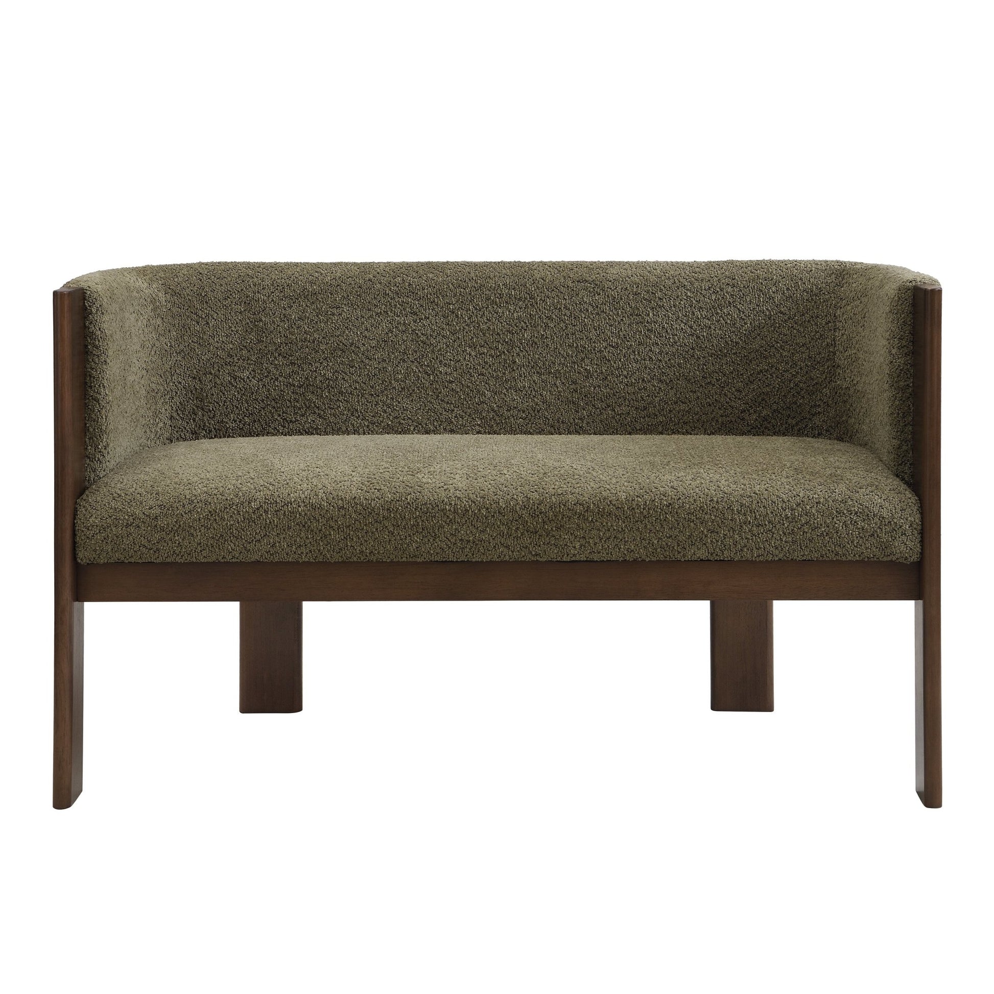 48.5' Upholstered Solid Loveseat (Walnut+Green) - 1st Choice Furniture Direct