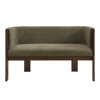48.5' Upholstered Solid Loveseat (Walnut+Green) - 1st Choice Furniture Direct