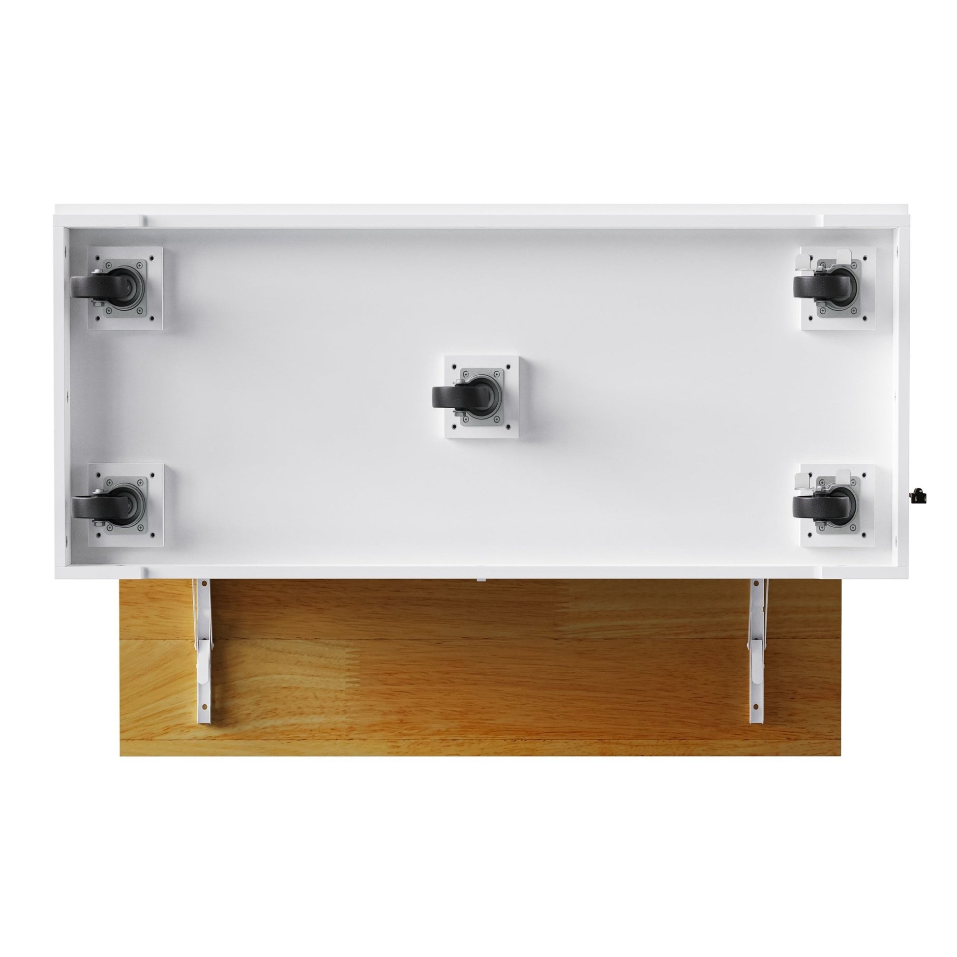 48inch Kitchen Island with 2 Bar Stools, Power Outlet, Door Internal Storage Rack, Kitchen Storage Cart on 5 Wheels with Drop Leaf, 5 Side Racks, 2 Drawers,White (Old SKU N707S000015W)(Three Packages) - 1st Choice Furniture Direct