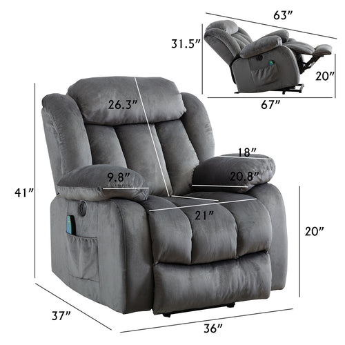 1st Choice Power Massage Lift Recliner Chair with Heat & Vibration for Elderly