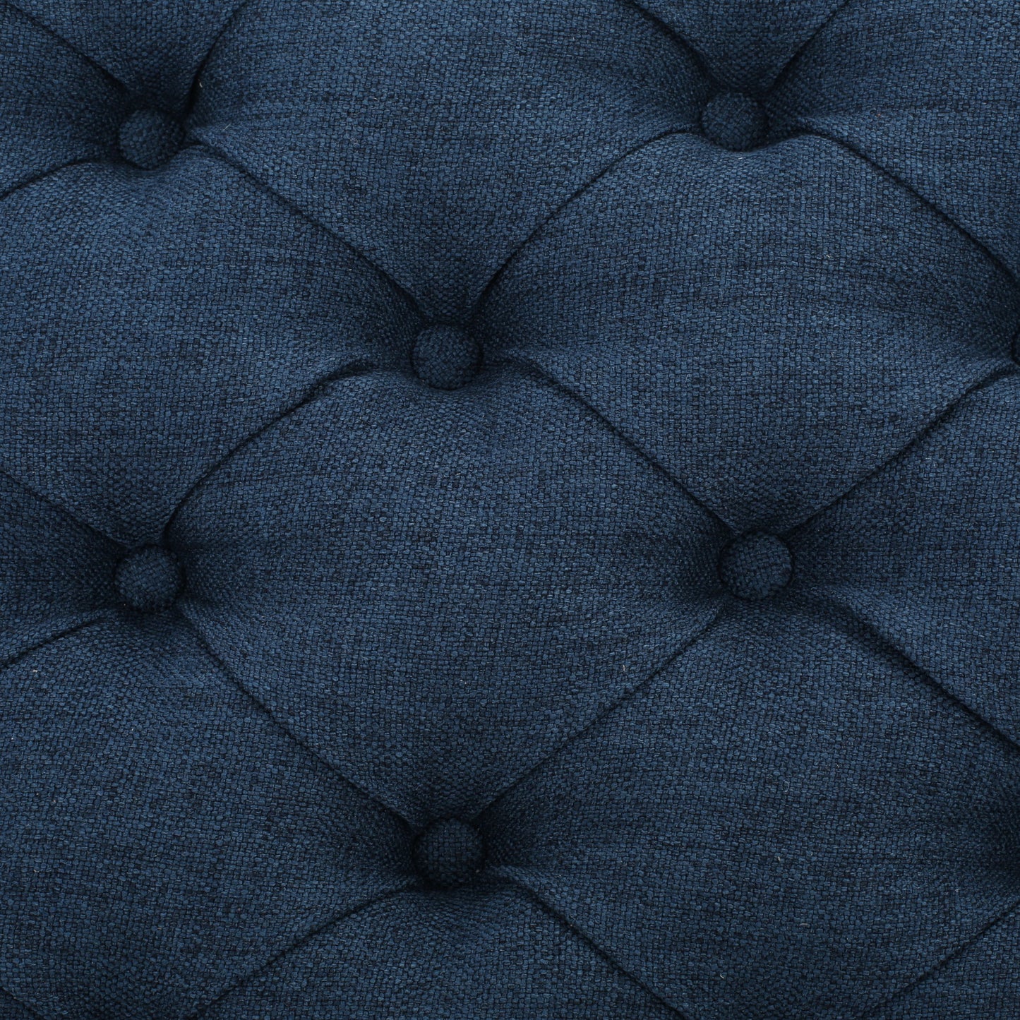 1st Choice Modern Durable Fabric Navy Blue Storage Tufted Top Ottoman