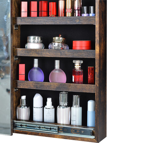 1st Choice Full Mirror Jewelry Storage Cabinet With with Slide Rail