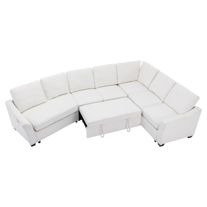 1st Choice Sectional Sleeper Sofa with Pull-Out Bed Modern L-Shape